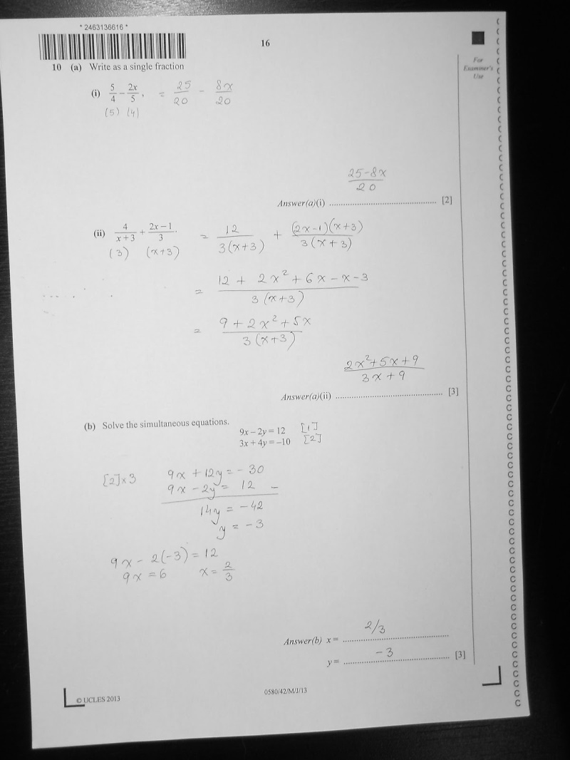 Edexcel igcse mathematics past papers